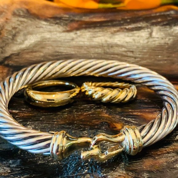 David Yurman Jewelry - SOLD      David Yurman 18k Sterling 7mm Cable Bracelet